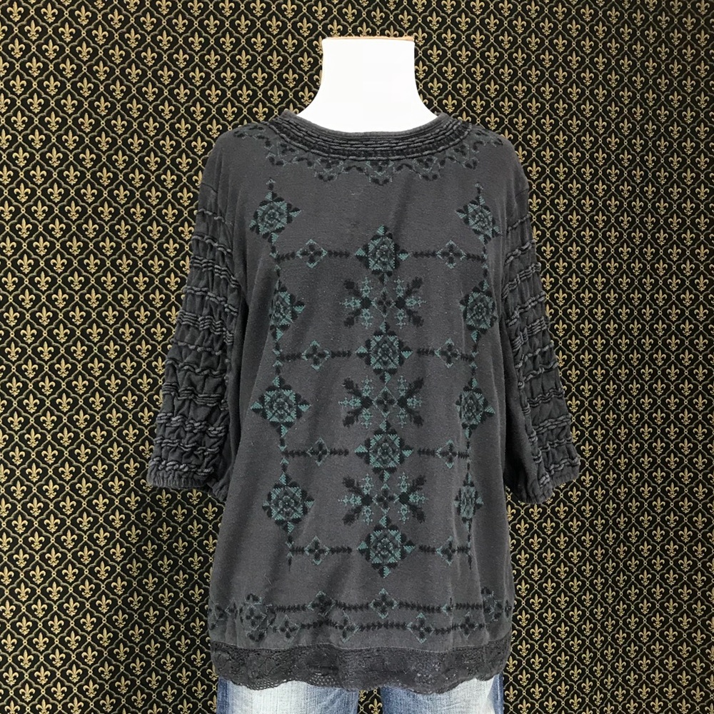 Free People Embroidered Sweatshirt